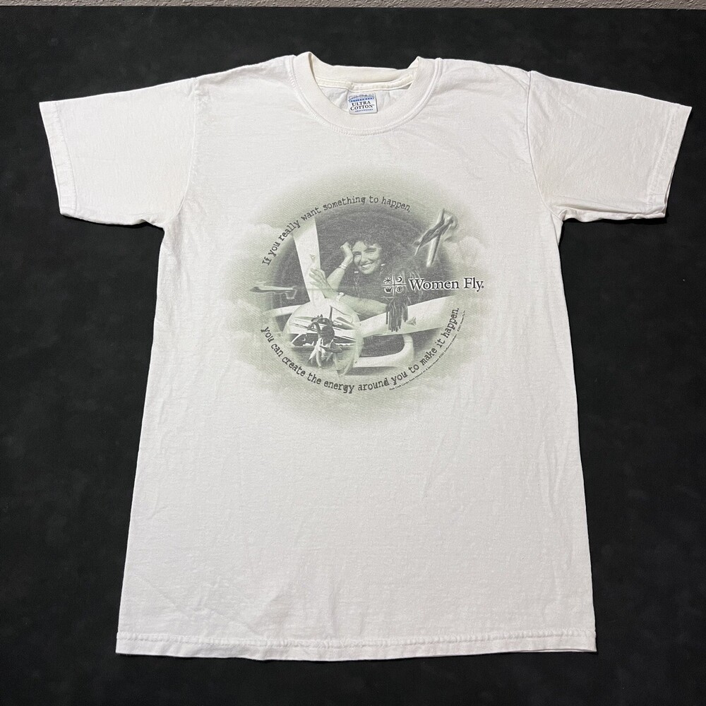 Vintage Amelia Earhart Shirt UFO Alien 90s Army USAF Mystery Horror Area 51 Tee